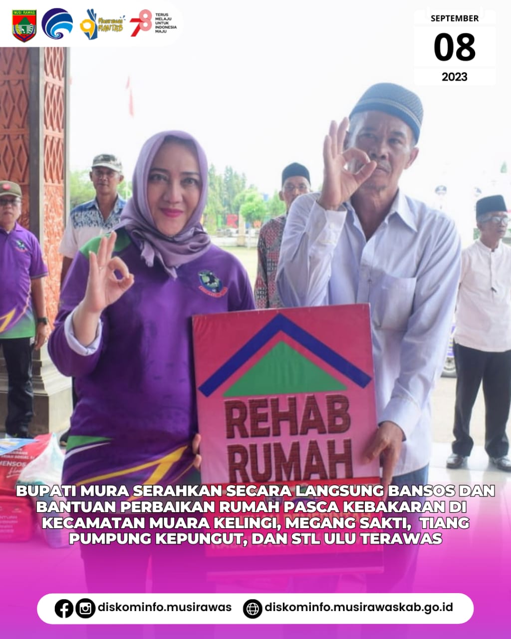 Bantuan Sosial dan perbaikan rumah pasca musibah kebakaran