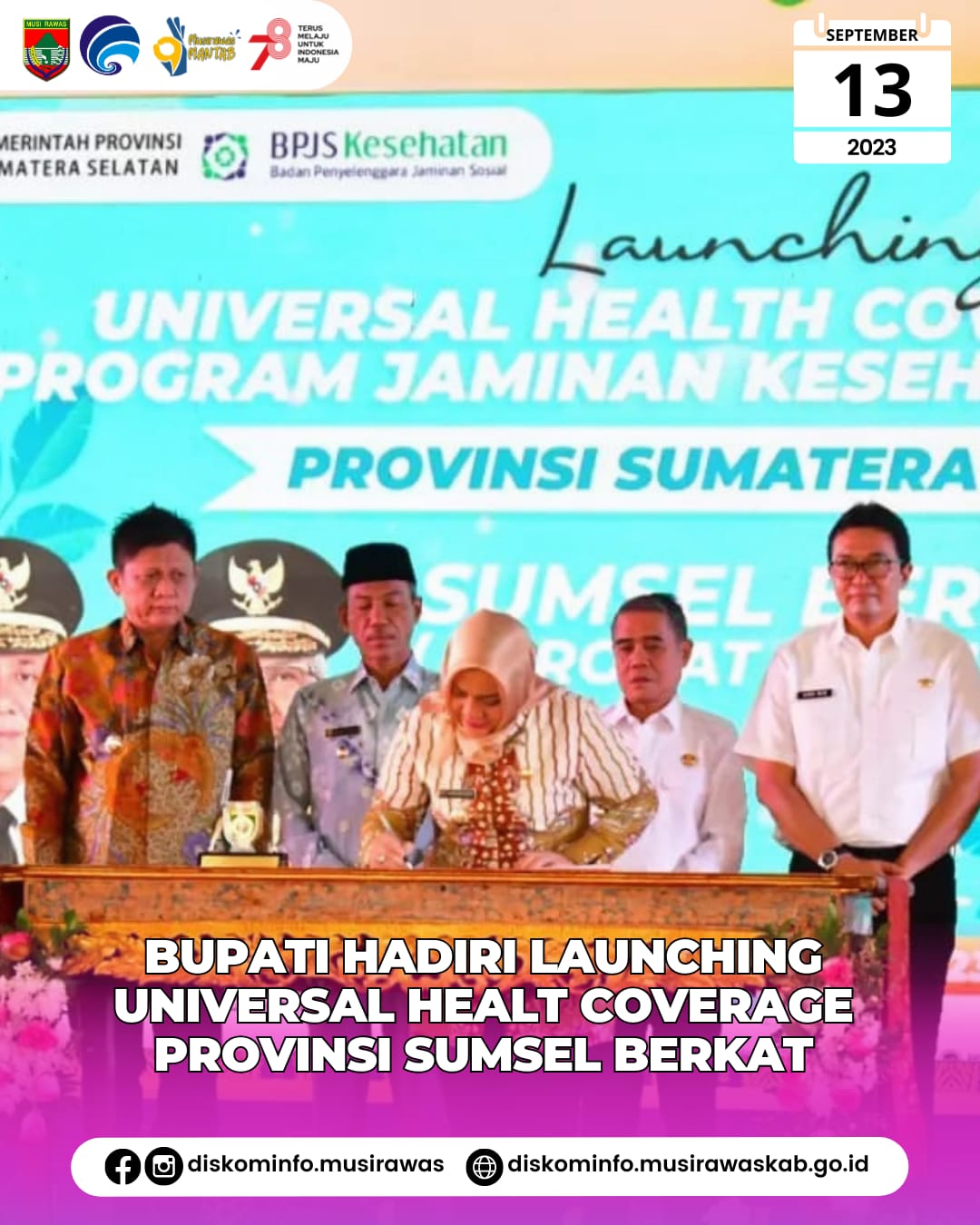 Launching UHC Provinsi Sumatera Selatan