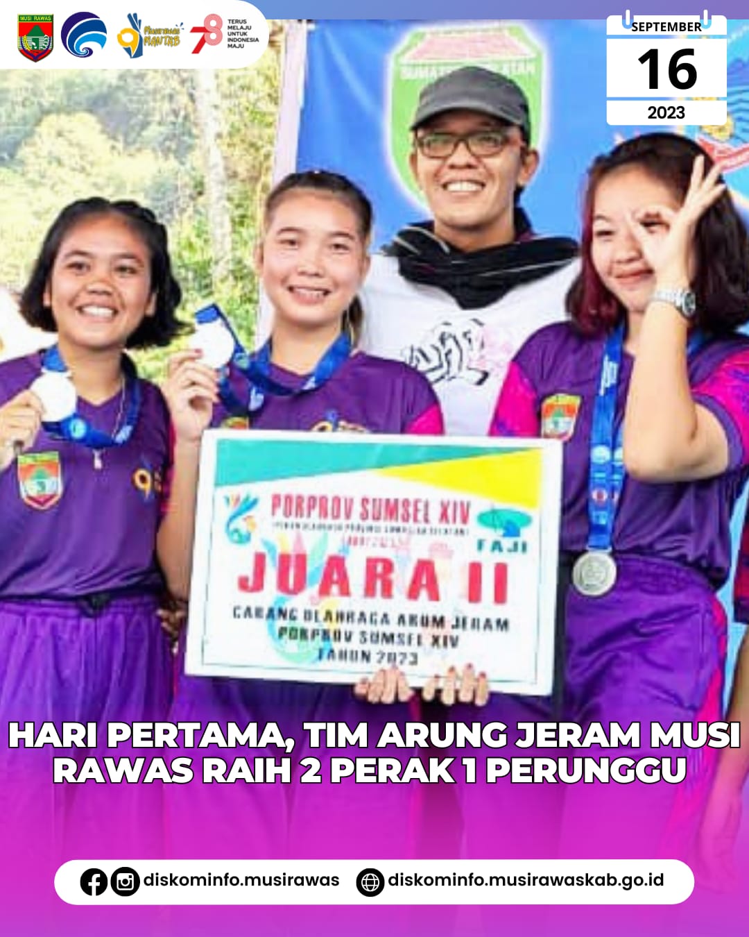 Tim Arung Jeram Musi Rawas Raih 2 Perak 1 Perunggu
