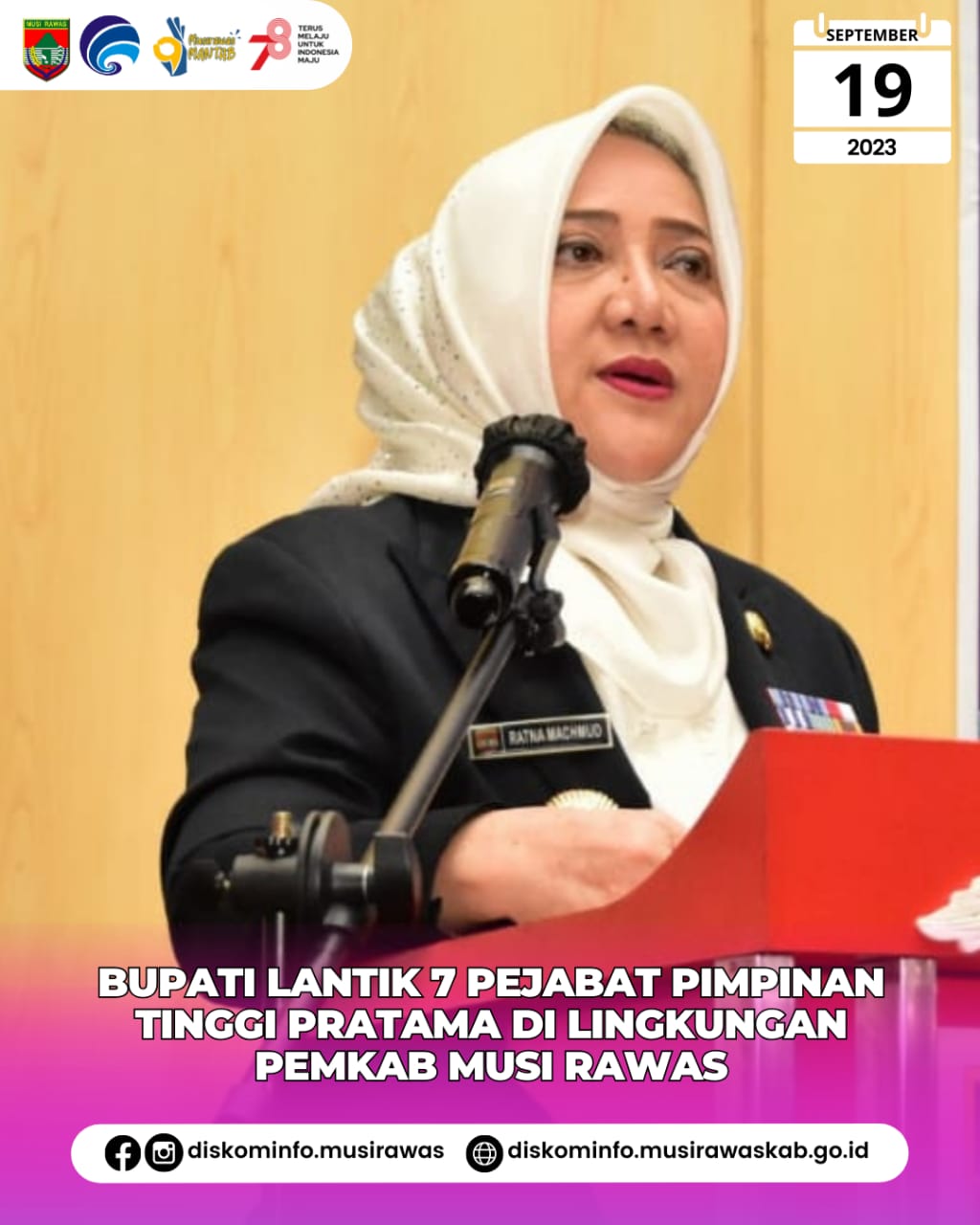 Bupati Musi Rawas lantik tujuh Pejabat Pimpinan Tinggi Pratama di Lingkungan Pemkab Musi Rawas