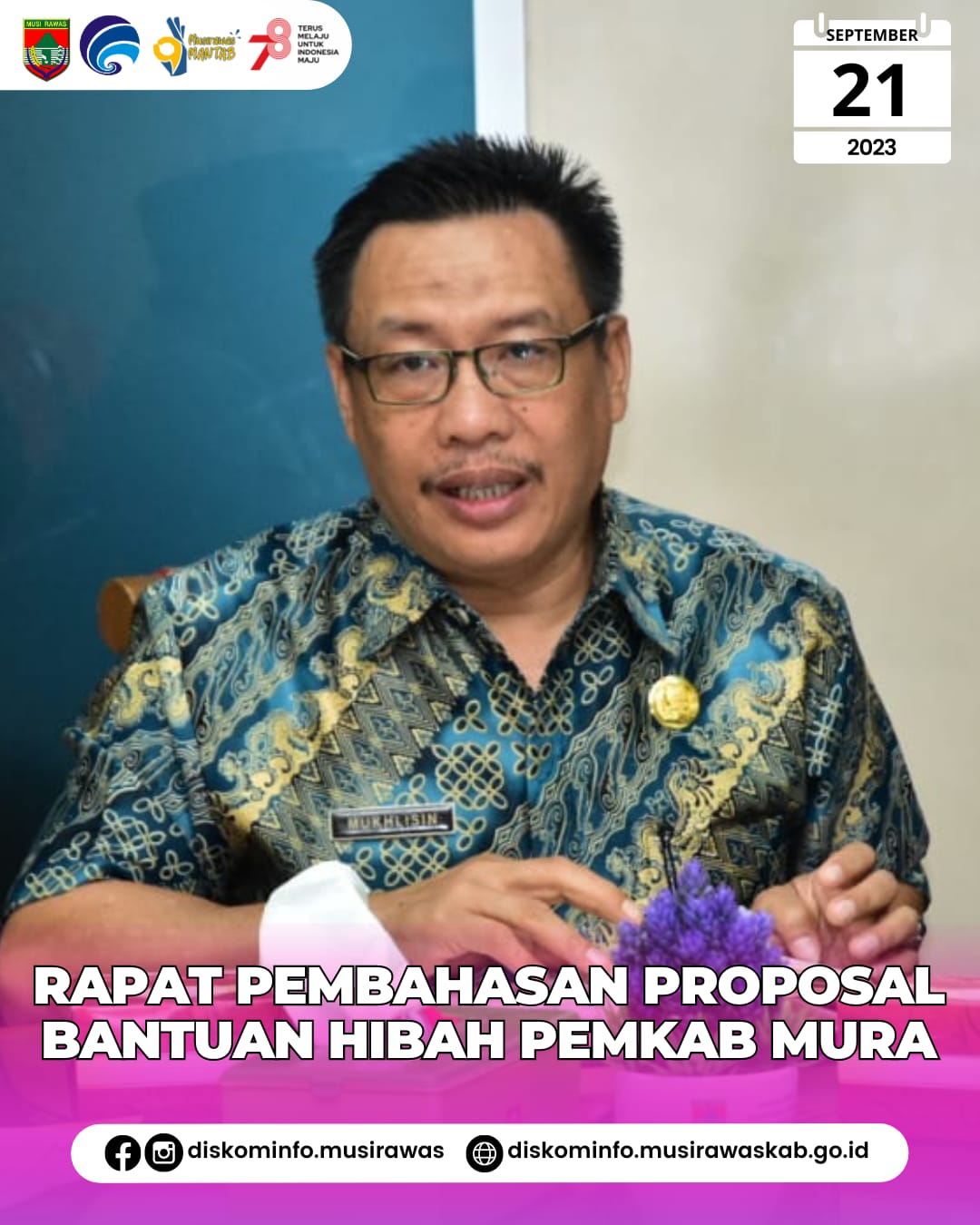 Rapat Pembahasan Proposal Bantuan Hibah Pemerintah Kabupaten Musi Rawas