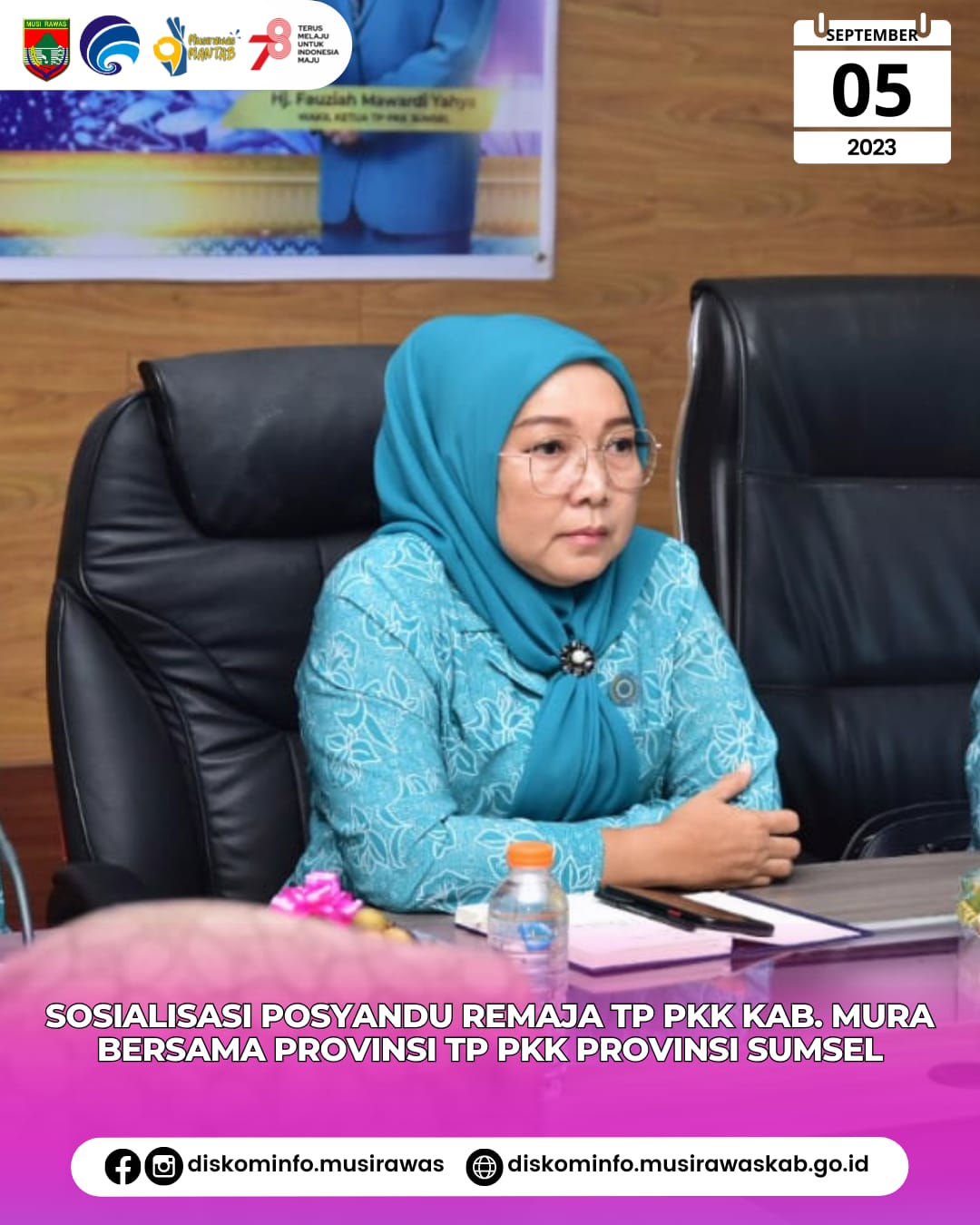 Sosialisasi Posyandu Remaja TP PKK Kabupaten Musi Rawas bersama TP PKK Provinsi Sumatera Selatan