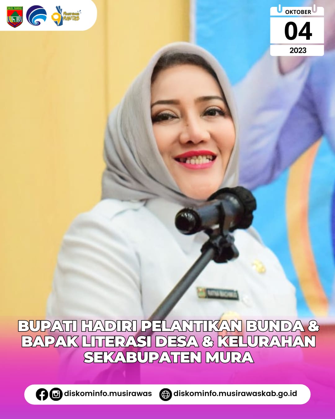 Pelantikan Bunda dan Bapak Literasi Desa dan Kelurahan sekabupaten Musi Rawas