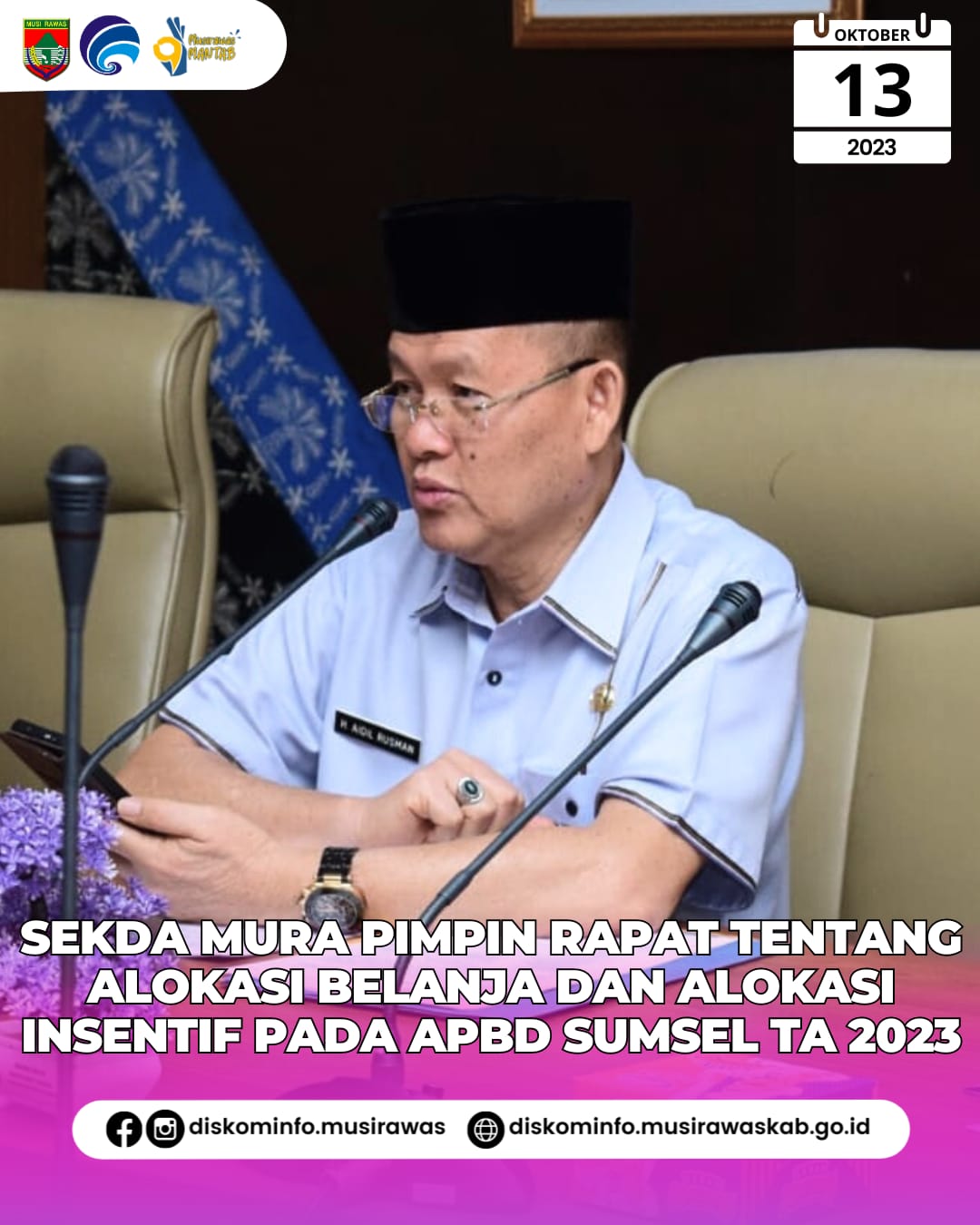 Rapat Pembahasan tentang Alokasi Belanja dan Intensif pada APBD Sumsel T.A 2023