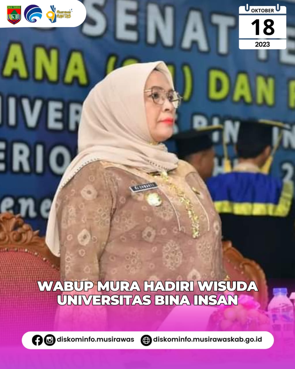 Wisuda Program Sarjana dan Magister Periode VI Tahun 2023 Universitas Bina Insan
