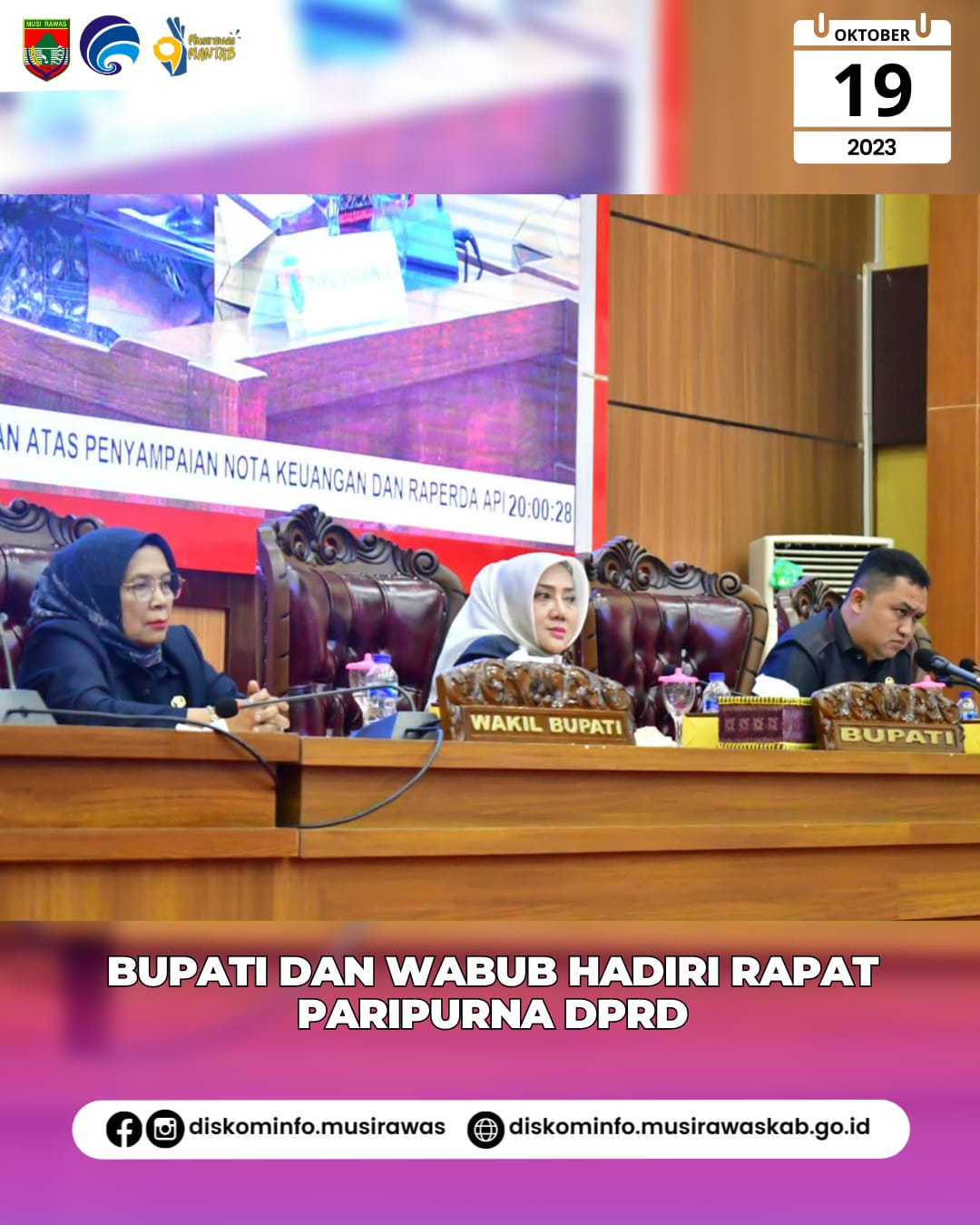 Rapat Paripurna DPRD tentang Penyampaian Nota Keuangan dan Raperda APBD Mura TA 2024