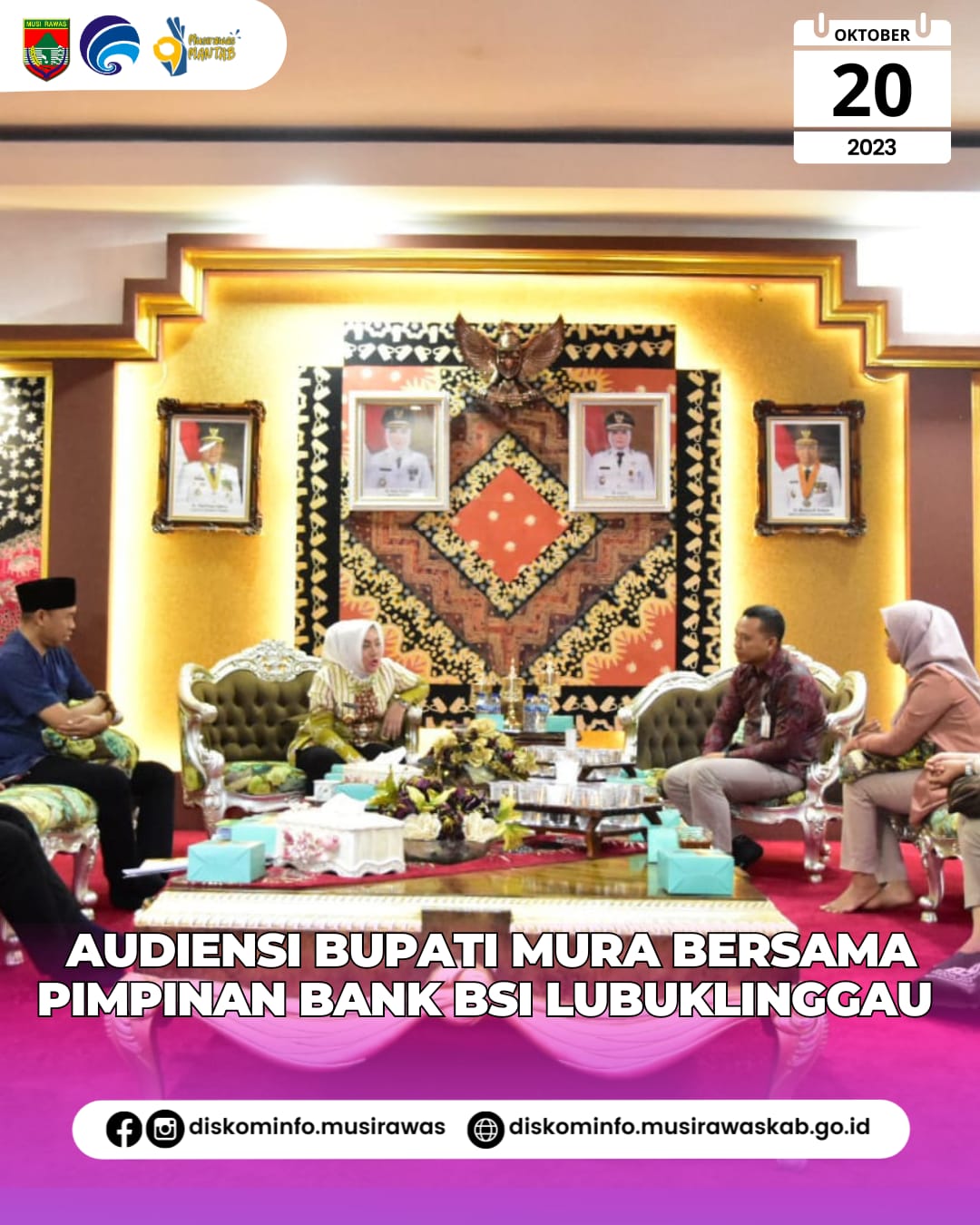 Audiensi Bupati Musi Rawas bersama Pimpinan Bank BSI Lubuklinggau