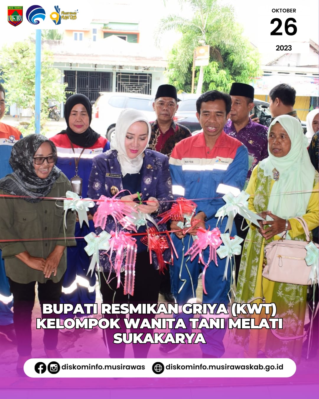 Peresmian Griya KWT Melati Sukakarya, Desa F Trikoyo, Tugumulyo