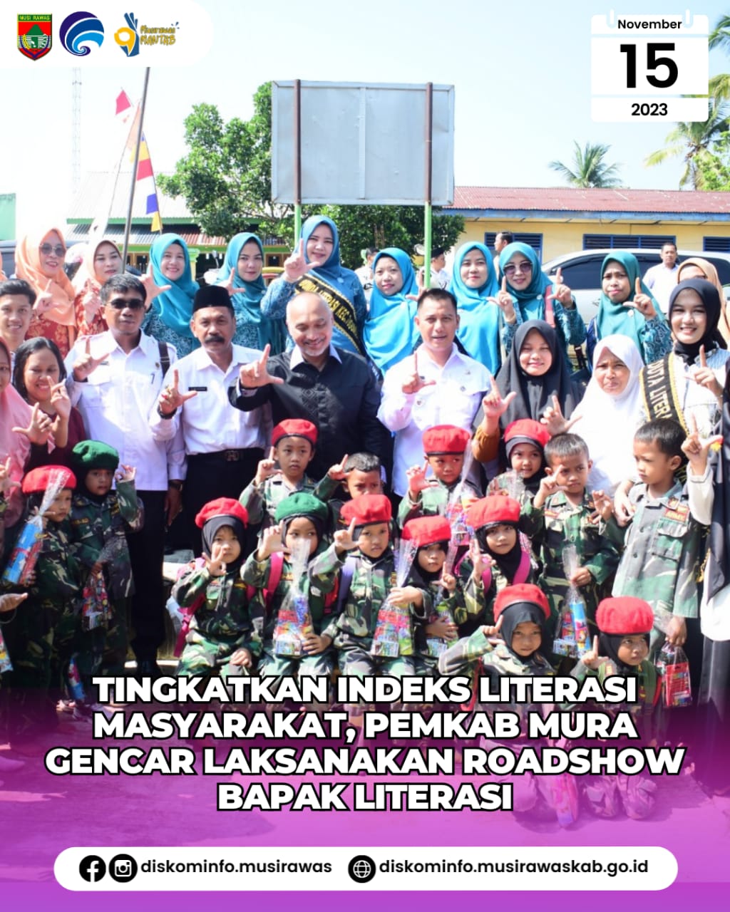 Tingkatkan Indeks Literasi Masyarakat, Pemkab Musi Rawas Gencar Laksanakan Roadshow Bapak Literasi