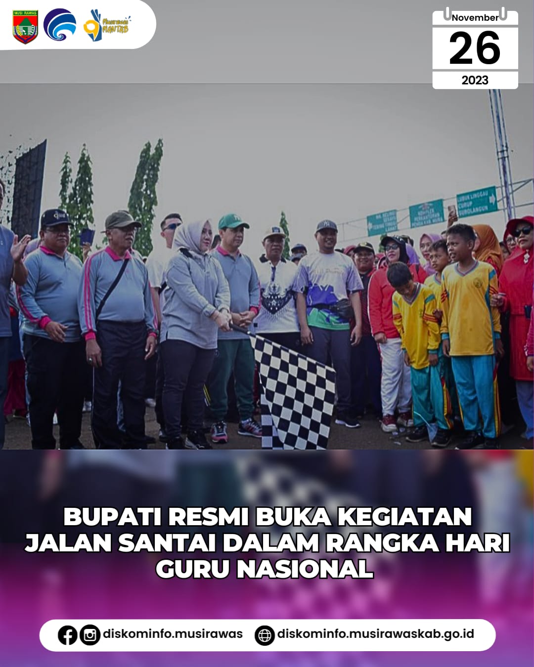 Tumpah ruah bertabur hadiah menarik, Ratusan Guru ikuti jalan santai dan senam sehat peringatan Hari Guru Nasional 2023