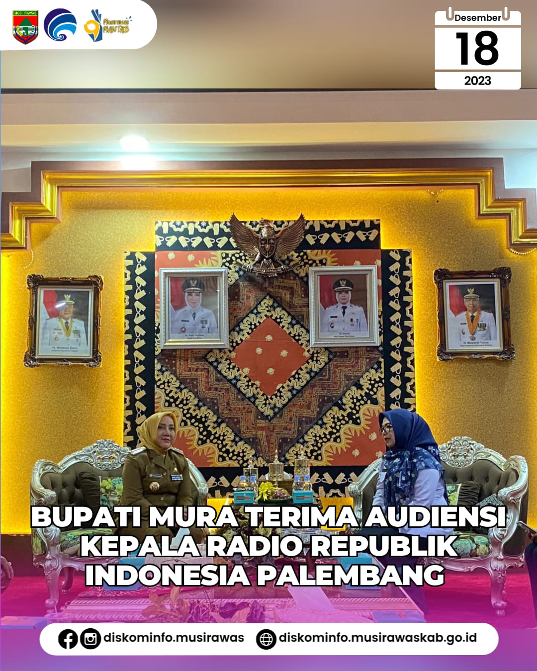 Bupati Musi Rawas terima Audiensi Kepala RRI Palembang