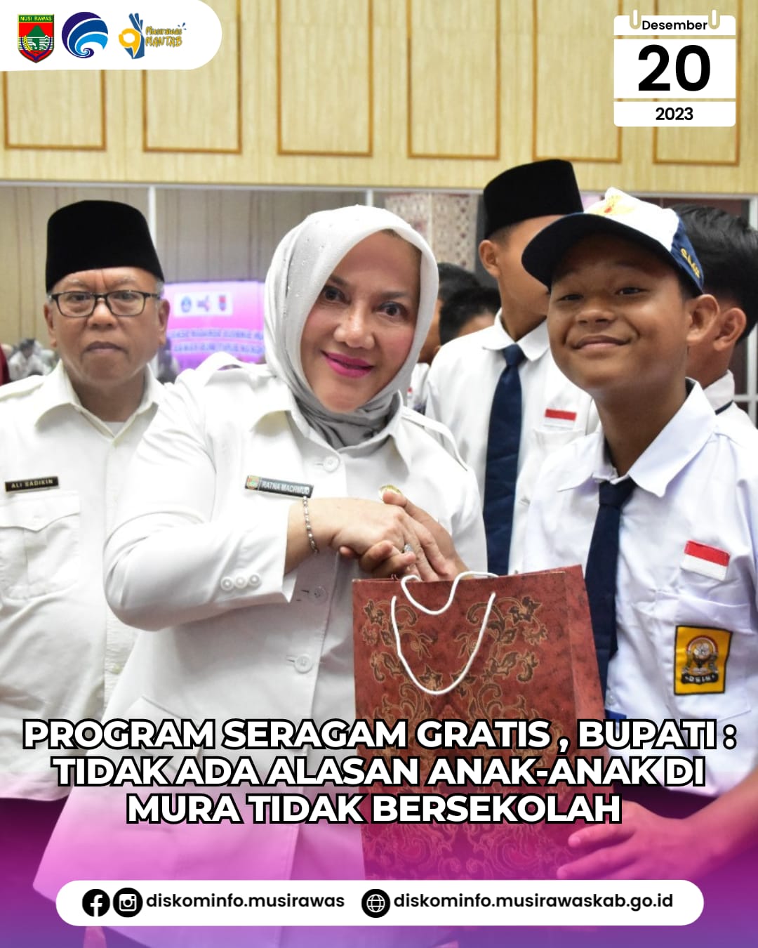 Program Seragam Gratis, Bupati : Tidak Alasan Anak anak di Mura Tidak Bersekolah