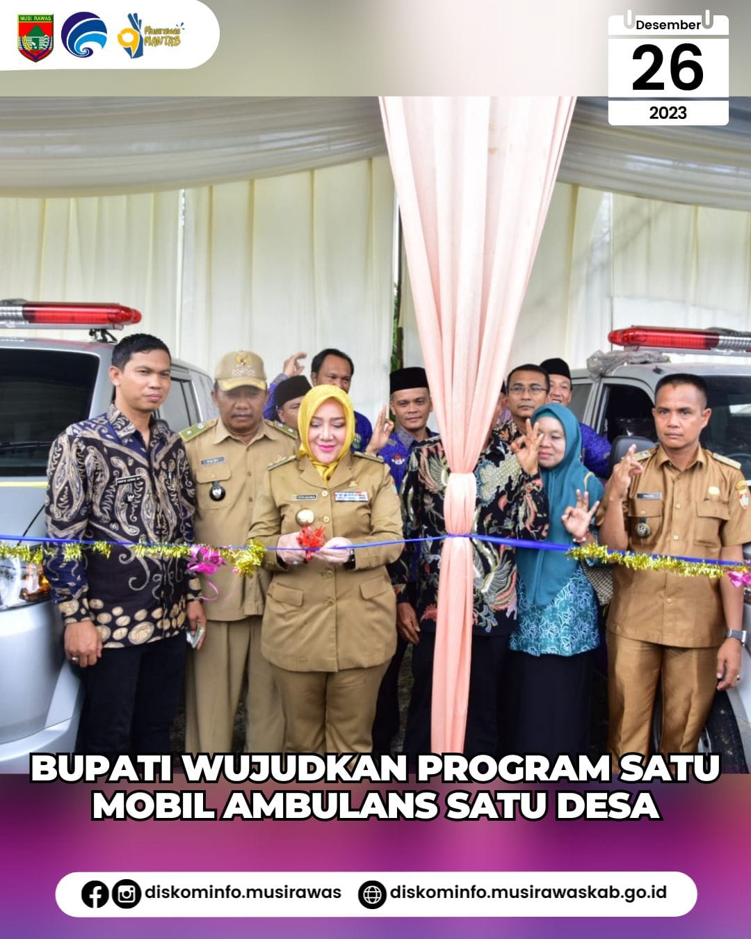 Bupati Wujudkan Program Satu Mobil Satu Ambulans Satu Desa