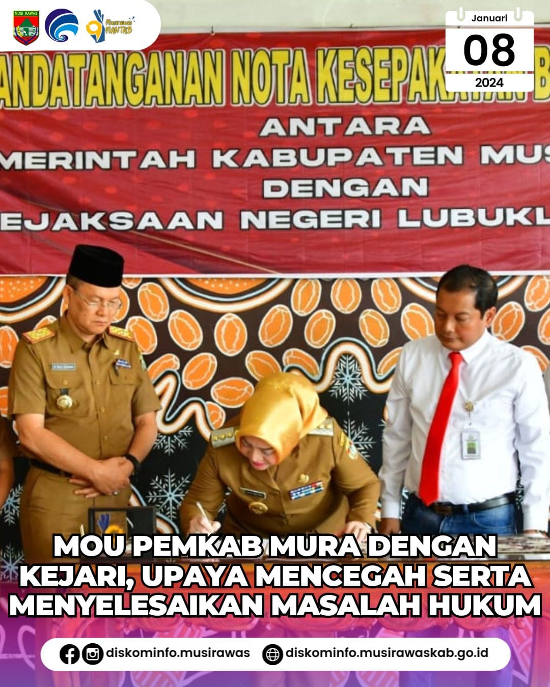 MoU Pemkab Mura dengan Kejari, Upaya Mencegah serta Menyelesaikan Masalah Hukum