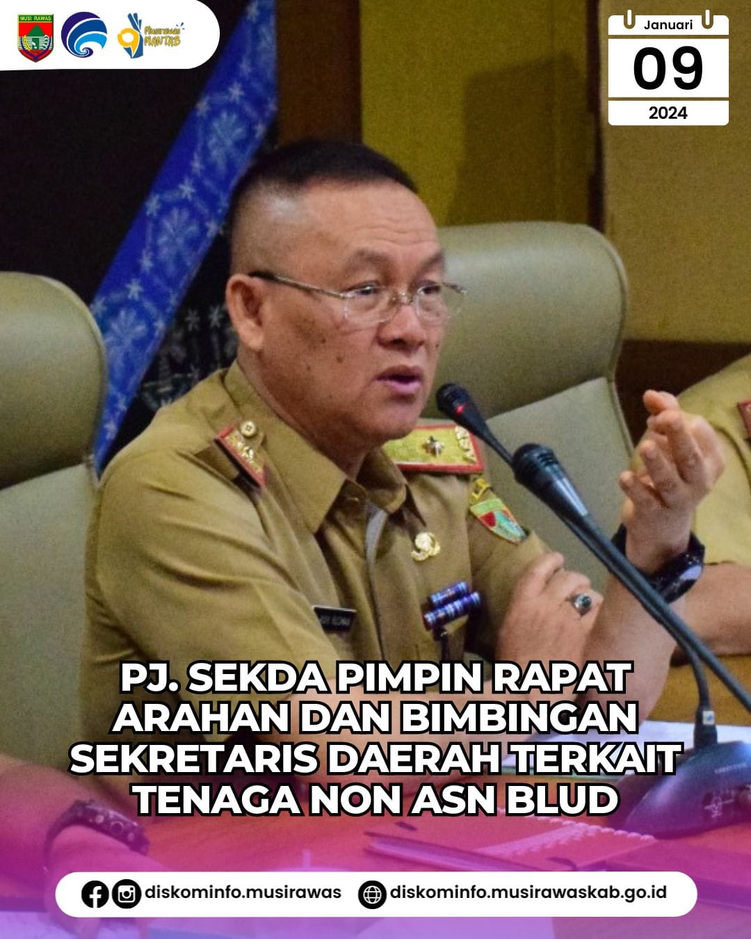 Pj. Sekda Mura pimpin Rapat Arahan dan Bimbingan Sekretaris Daerah terkait Tenaga Non ASN BLUD