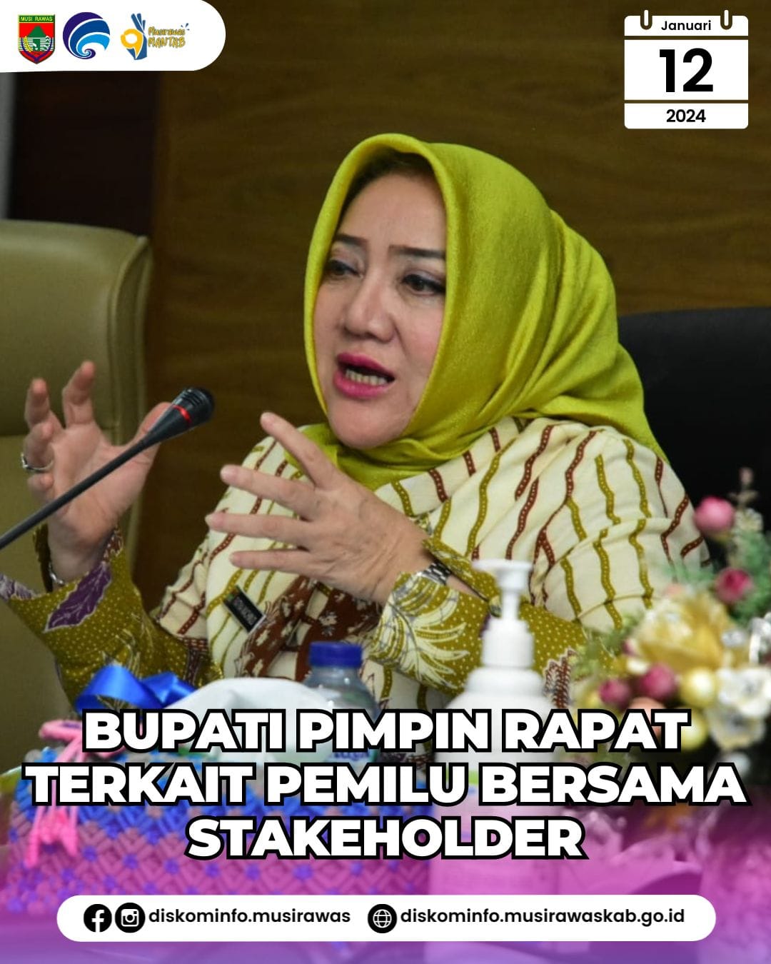 Bupati Pimpin Rapat Terkait Pemilu Bersama Stakeholder