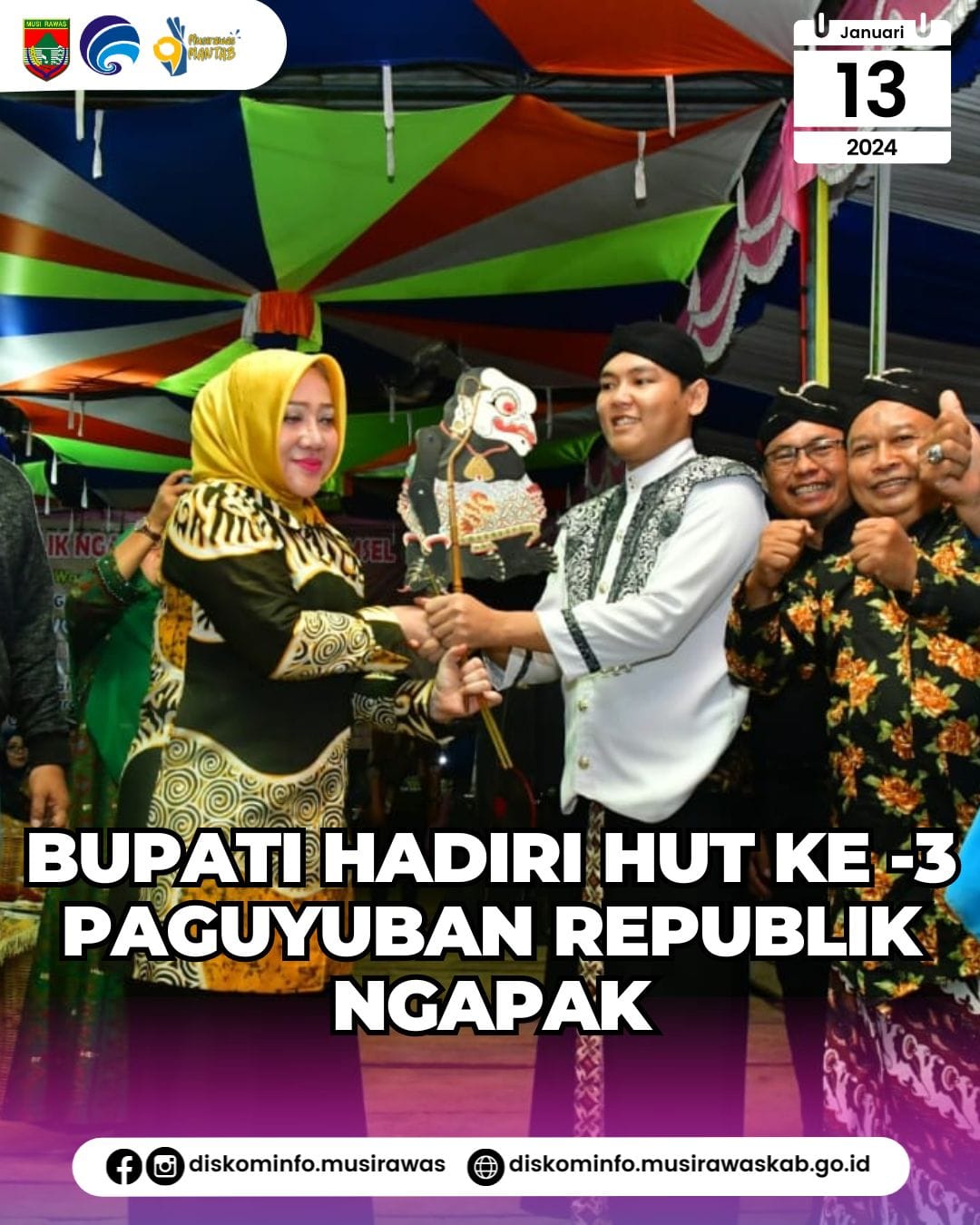 Bupati Hadiri HUT ke 3 Paguyuban Republik Ngapak