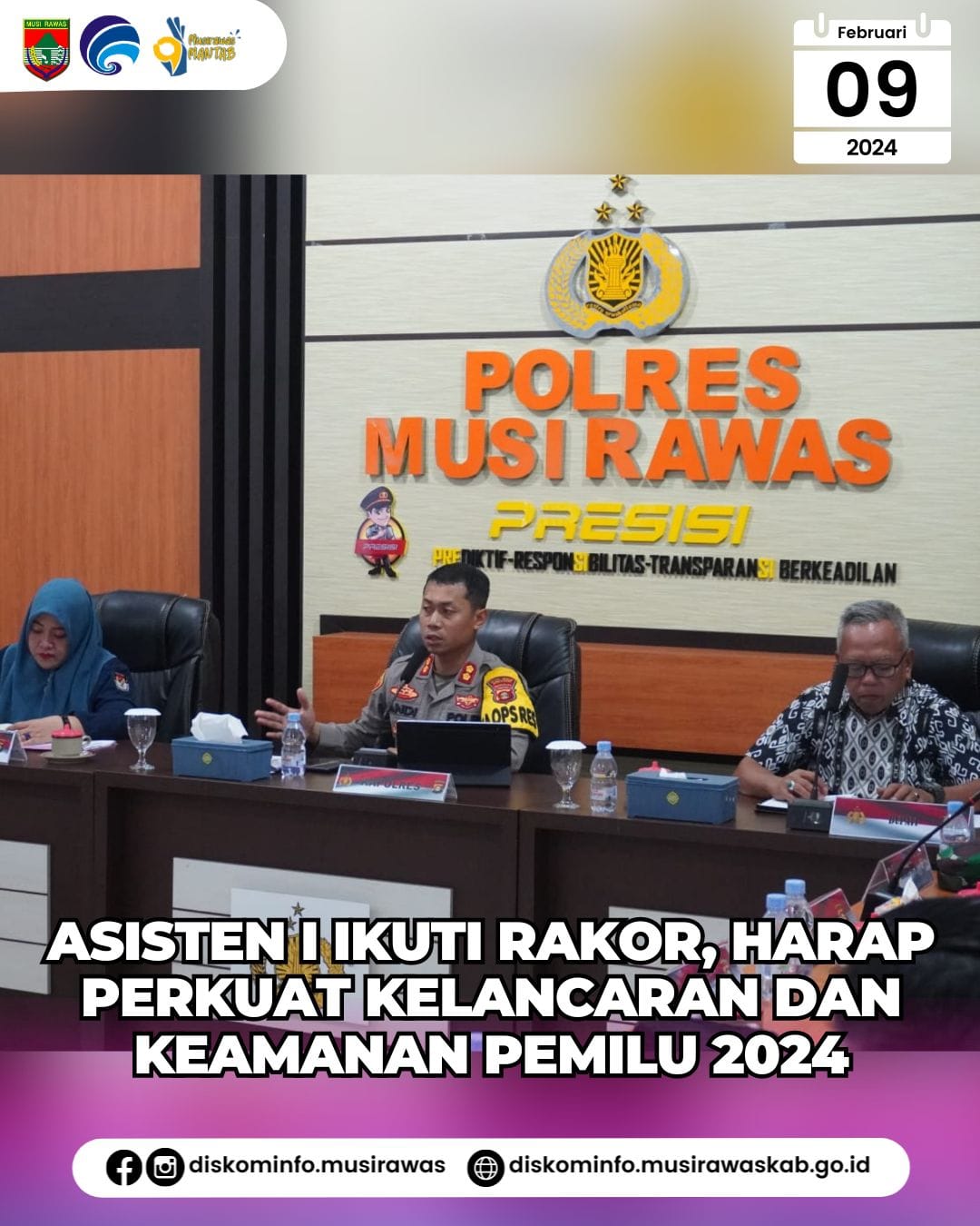 Asisten I Ikuti Rakor, Harap Perkuat Kelancaran dan Keamanan Pemilu 2024