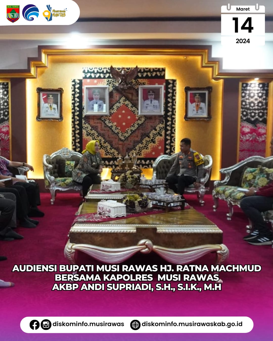 Audiensi Bupati Musi Rawas bersama Kapolres Musi Rawas AKBP Andi Supriadi