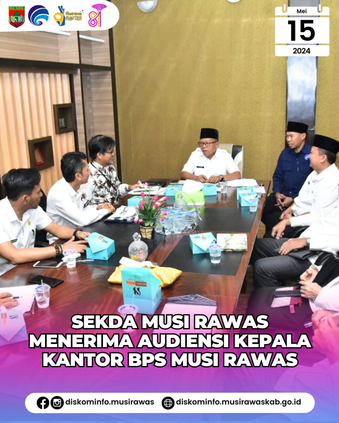 Sekda terima Audiensi Kepala Kantor BPS Musi Rawas