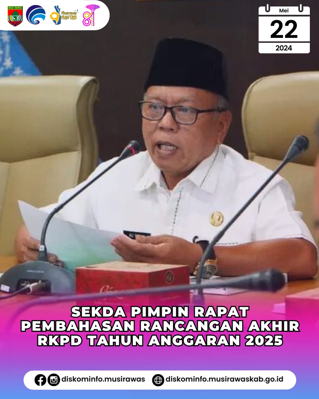 Sekda Pimpin Rapat Rancangan Akhir RKPD dan Pagu Indikatif Tahun Anggaran 2025