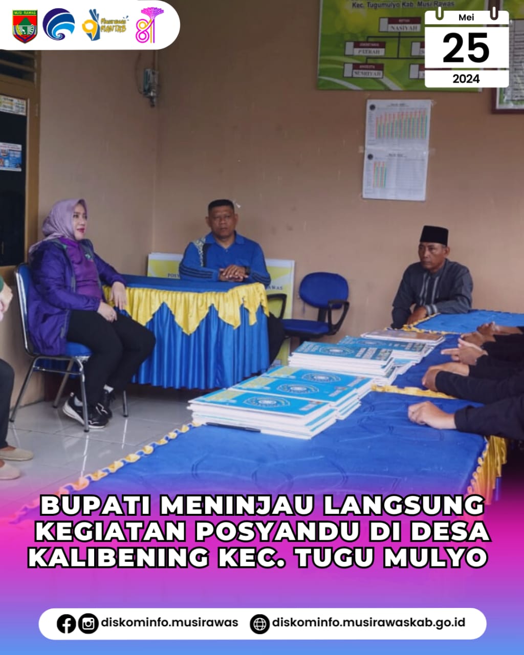 Bupati tinjau langsung kegiatan Posyandu di desa Kalibening kecamatan Tugumulyo