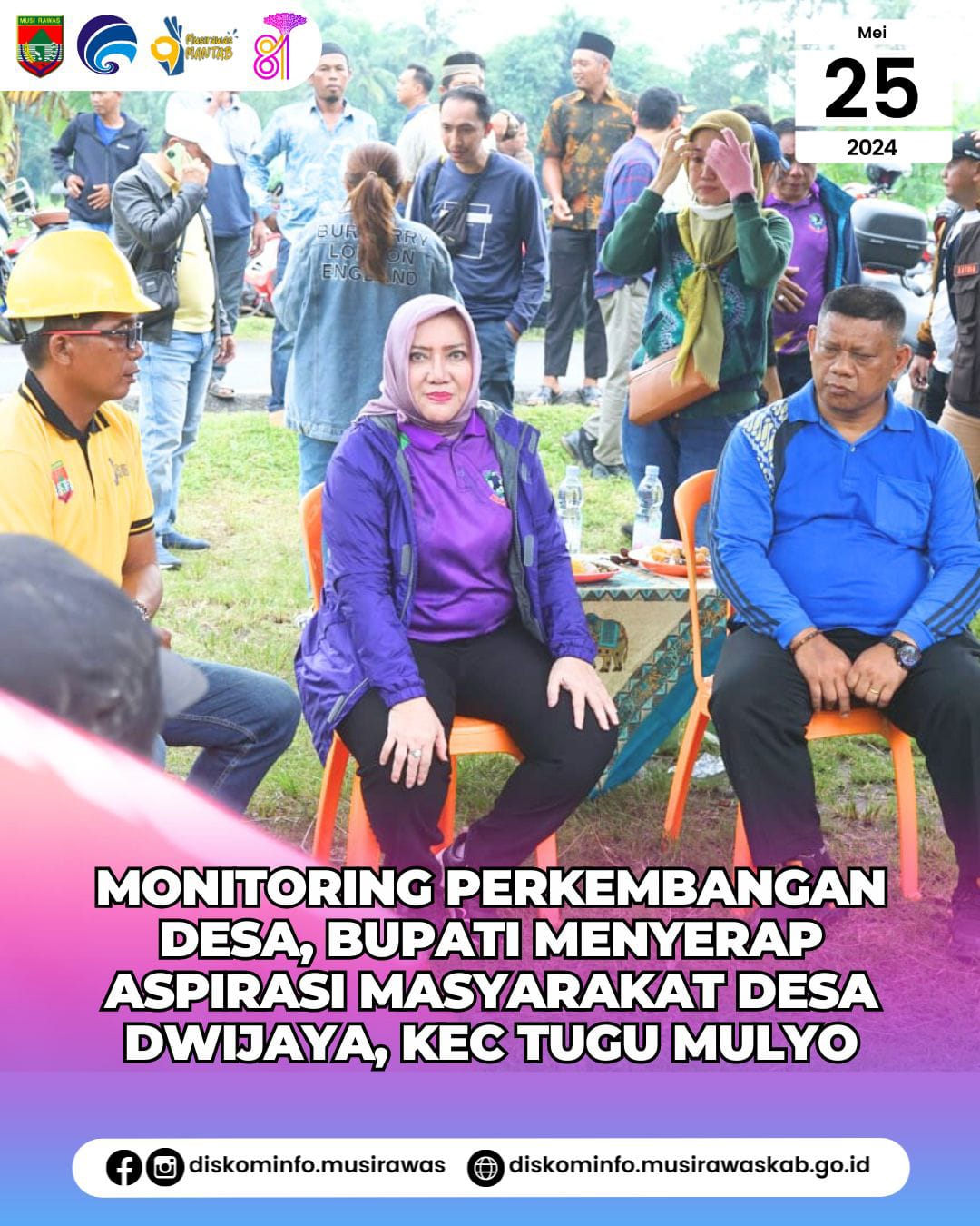 Monitoring Perkembangan Desa, Bupati serap aspirasi masyarakat desa Dwijaya