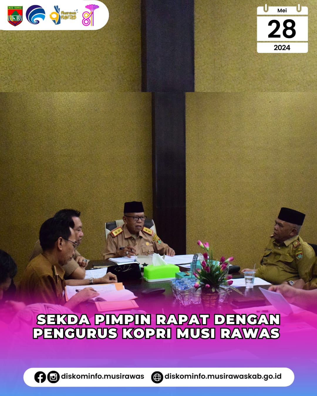 Sekda Musi Rawas pimpin rapat dengan Pengurus Korpri Musi Rawas