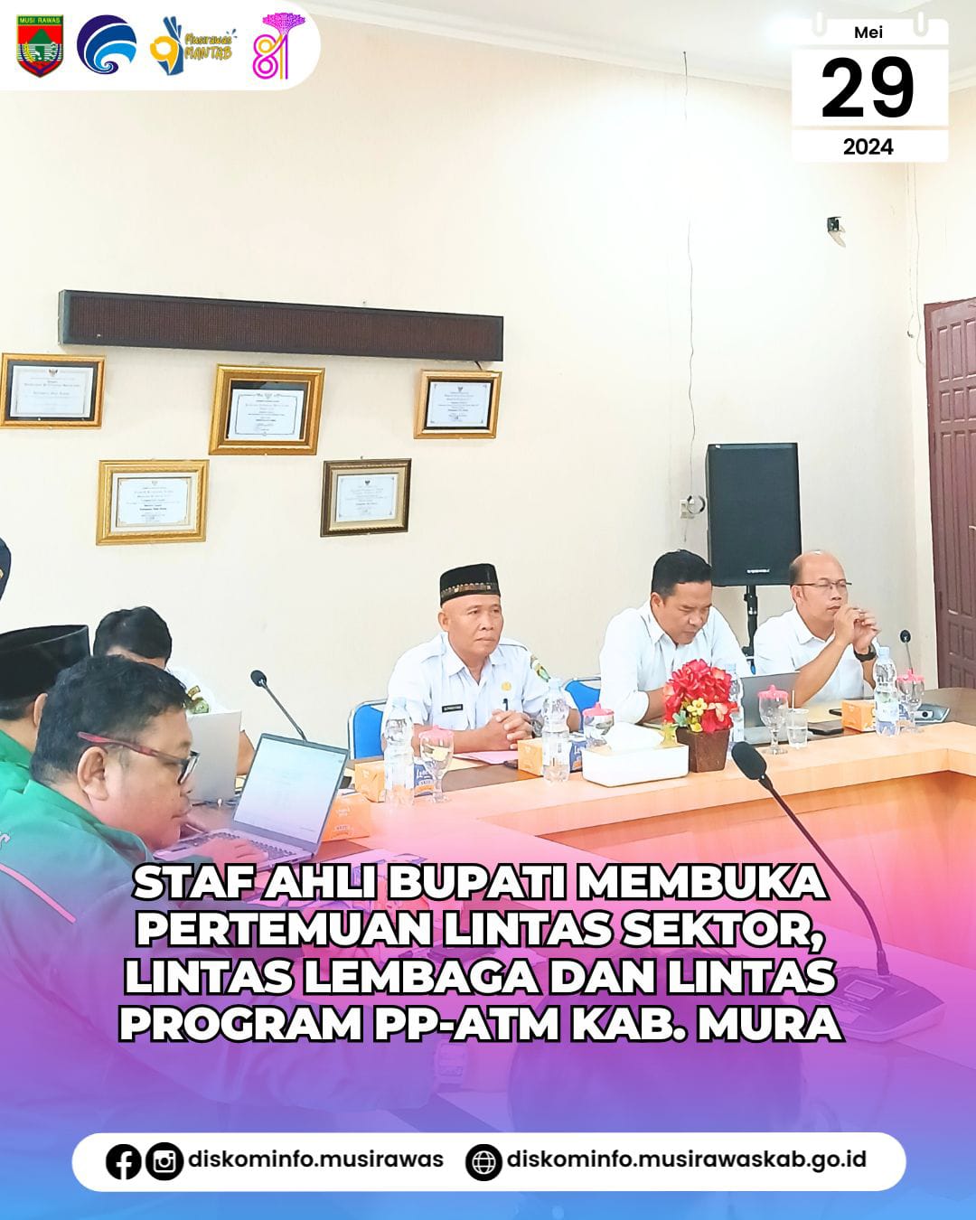 Staf Ahli buka Pertemuan Lintas Sektor, Lintas Lembaga, dan Lintas Program PP ATM Kab. Mura Tahun 2024