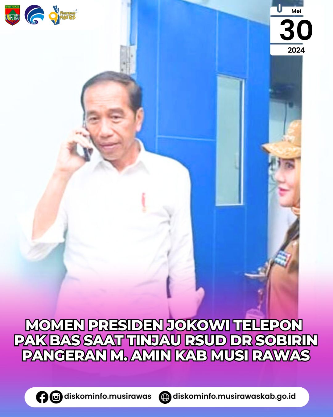Momen Presiden Jokowi Telepon Pak Bas Saat Tinjau RSUD dr. Sobirin