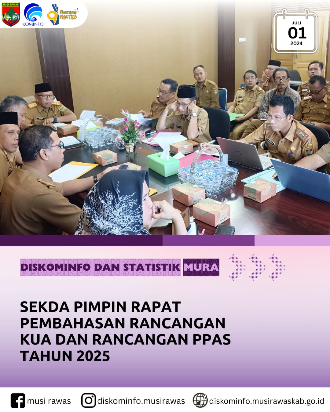 Sekda Pimpin Rapat Pembahasan Rancangan KUA dan Rancangan PPAS Tahun 2025