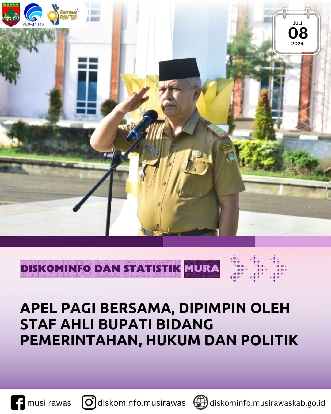Apel Pagi Bersama dipimpin Staf Ahli Bupati Bidang Pemerintahan, Hukum dan Politik