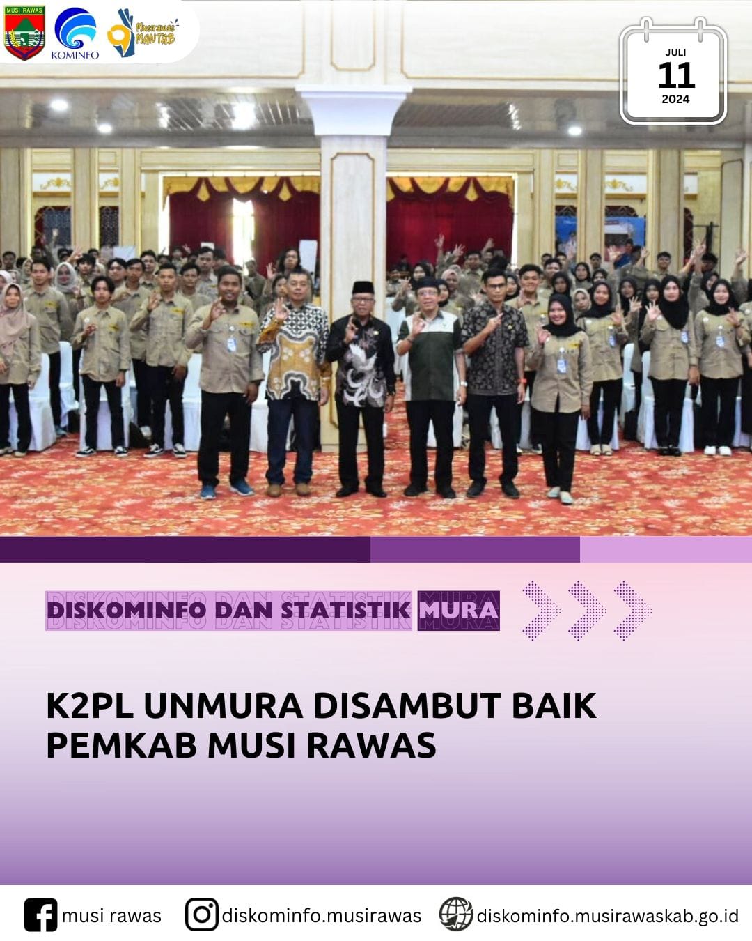 K2PL UNMURA Disambut Baik Pemkab Musi Rawas
