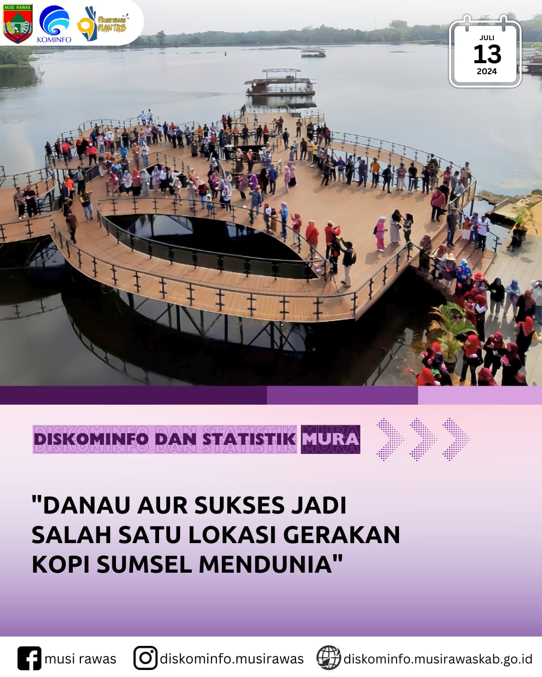 Danau Aur sukses jadi salah satu lokasi Gerakan KOPI SUMSEL MENDUNIA