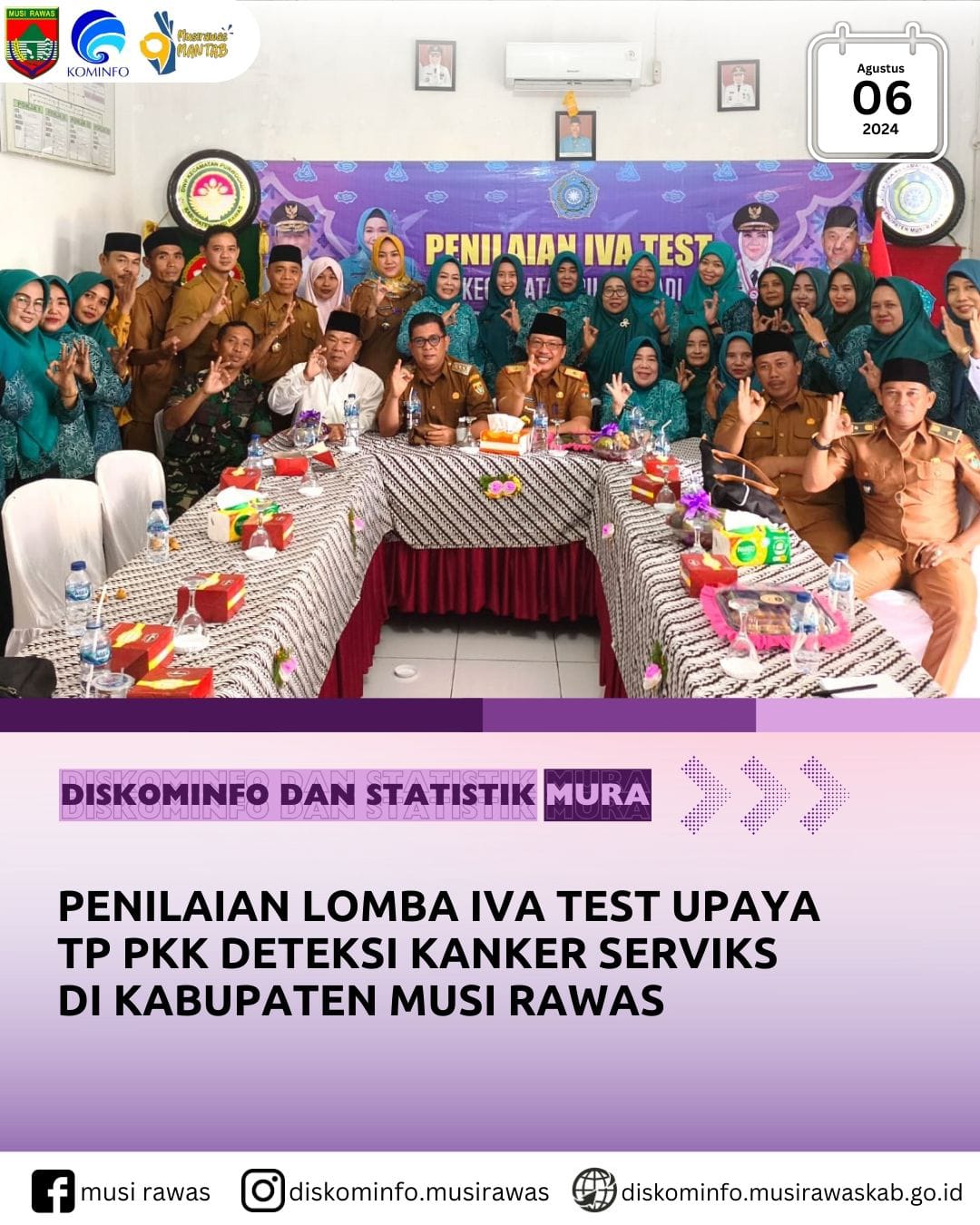 Penilaian Lomba IVA Test Upaya TP PKK Deteksi Kanker Serviks di Kabupaten Mura