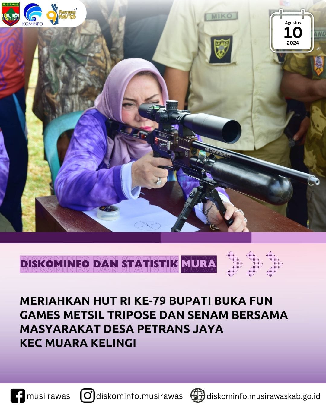 Meriahkan HUT RI ke 79, Bupati Hj Ratna Machmud Adakan Kegiatan Fun Games