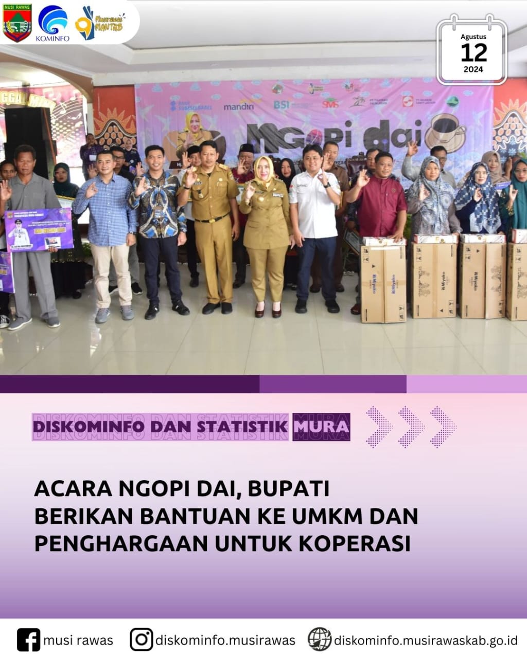 Acara Ngopi Dai, Bupati berikan bantuan ke UMKM dan penghargaan untuk Koperasi