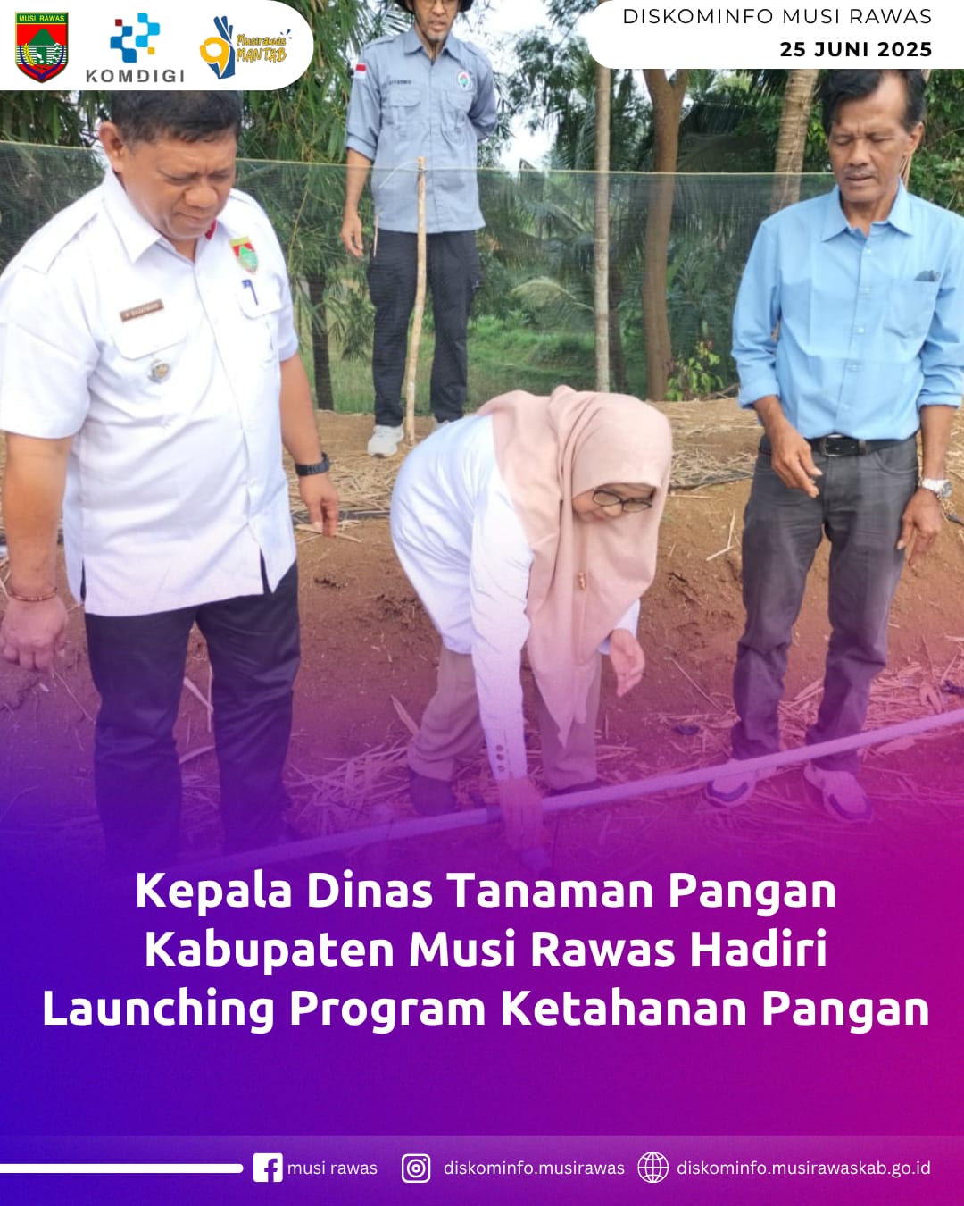 Kepala Dinas Tanaman Pangan Kabupaten Musi Rawas Hadiri Launching Program Ketahanan Pangan
