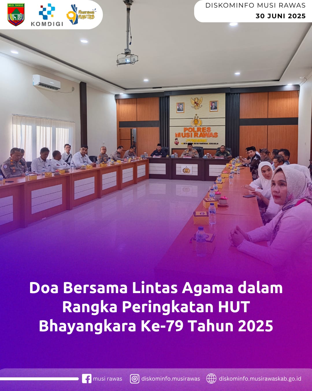 Doa Bersama Lintas Agama dalam Rangka Peringatan HUT Bhayangkara ke-79 Tahun 2025