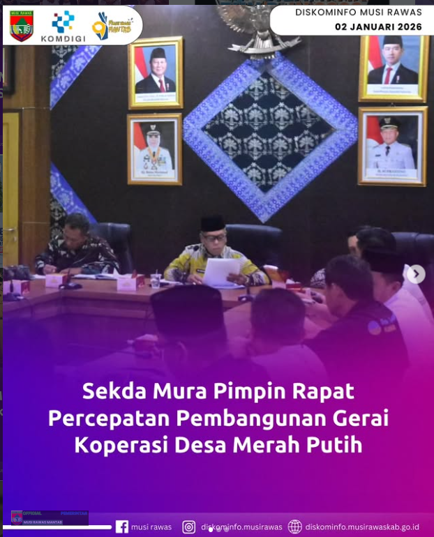 Sekda Mura Pimpin Rapat Percepatan Pembangunan Gerai Koperasi Desa Merah Putih