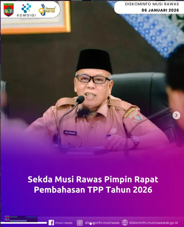 Sekda Musi Rawas Pimpin Rapat Pembahasan TPP Tahun 2026