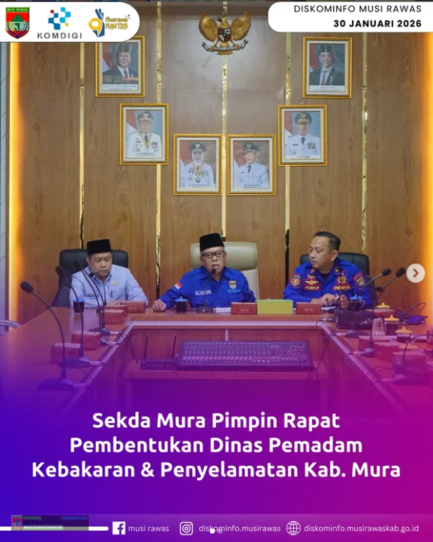 Sekda Mura Pimpin Rapat Pembentukan Dinas Pemadam Kebakaran &amp;amp; Penyelamatan Kab. Mura