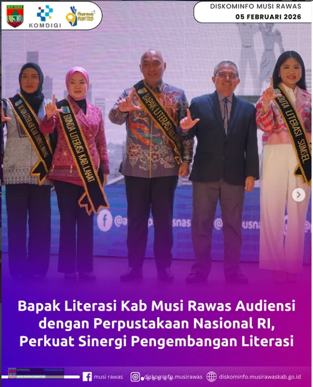 Bapak Literasi Kab Musi Rawas Audiensi dengan Perpustakaan Nasional RI, Perkuat Sinergi Pengembangan Literasi 