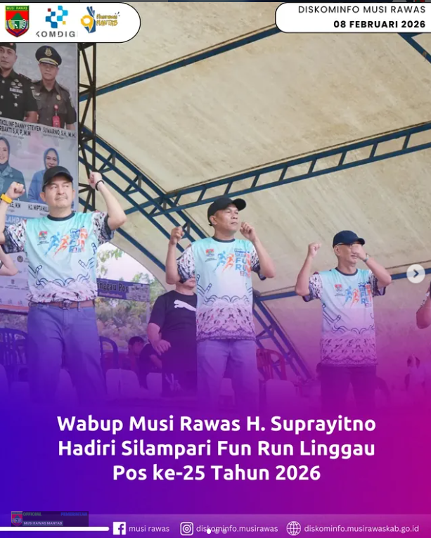 Wabup Musi Rawas H. Suprayitno Hadiri Silampari Fun Run Linggau Pos ke-25 Tahun 2026