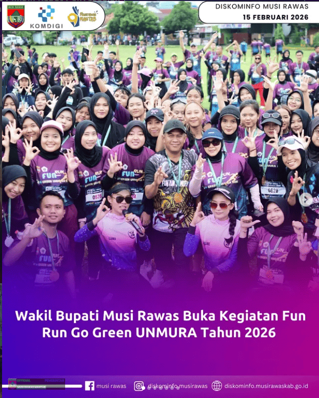 Wakil Bupati Musi Rawas, Buka Kegiatan Fun Run Go Green UNMURA Tahun 2026 