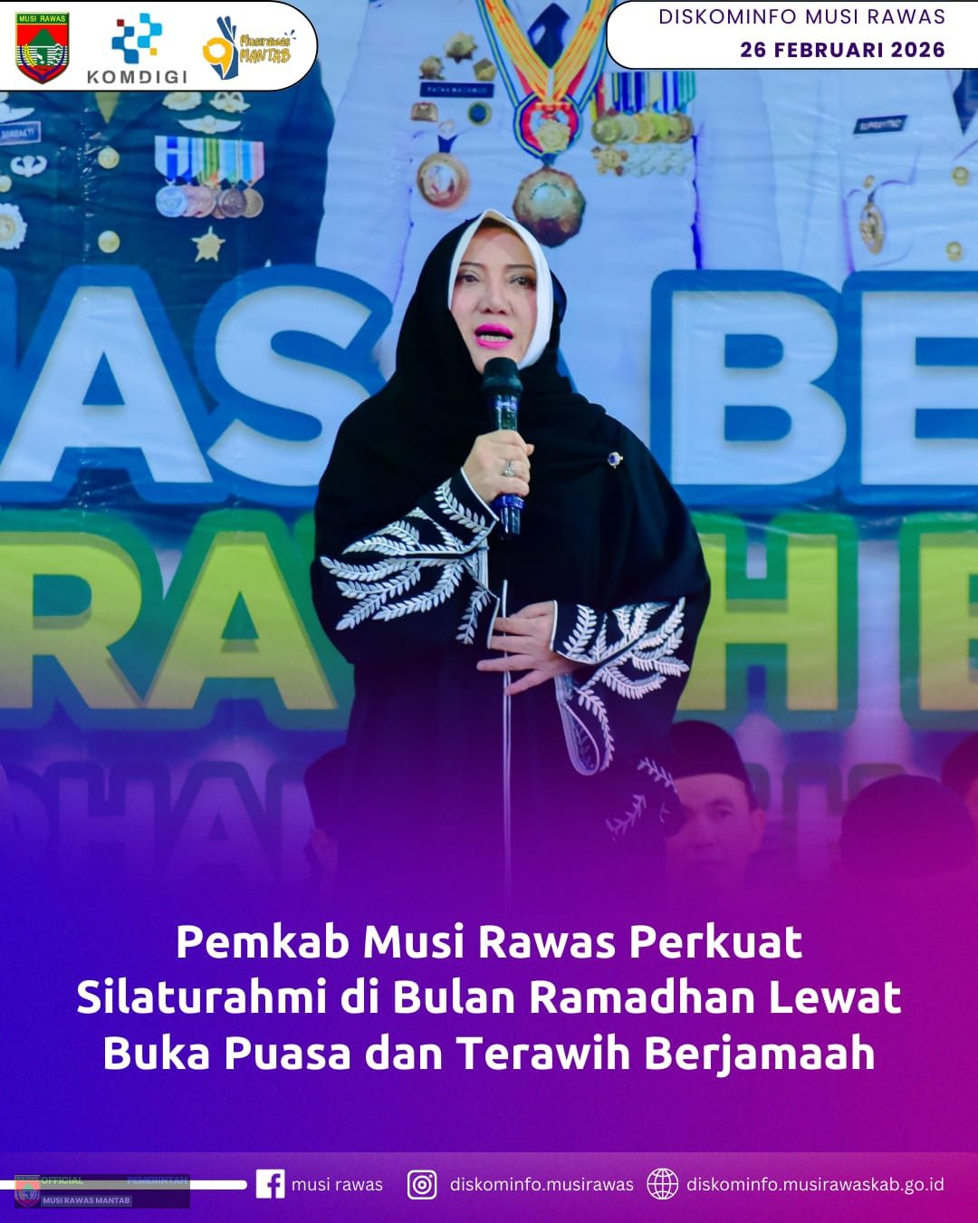 Pemkab Musi Rawas Perkuat Silaturahmi di Bulan Ramadan Lewat Buka Puasa dan Tarawih Berjamaah