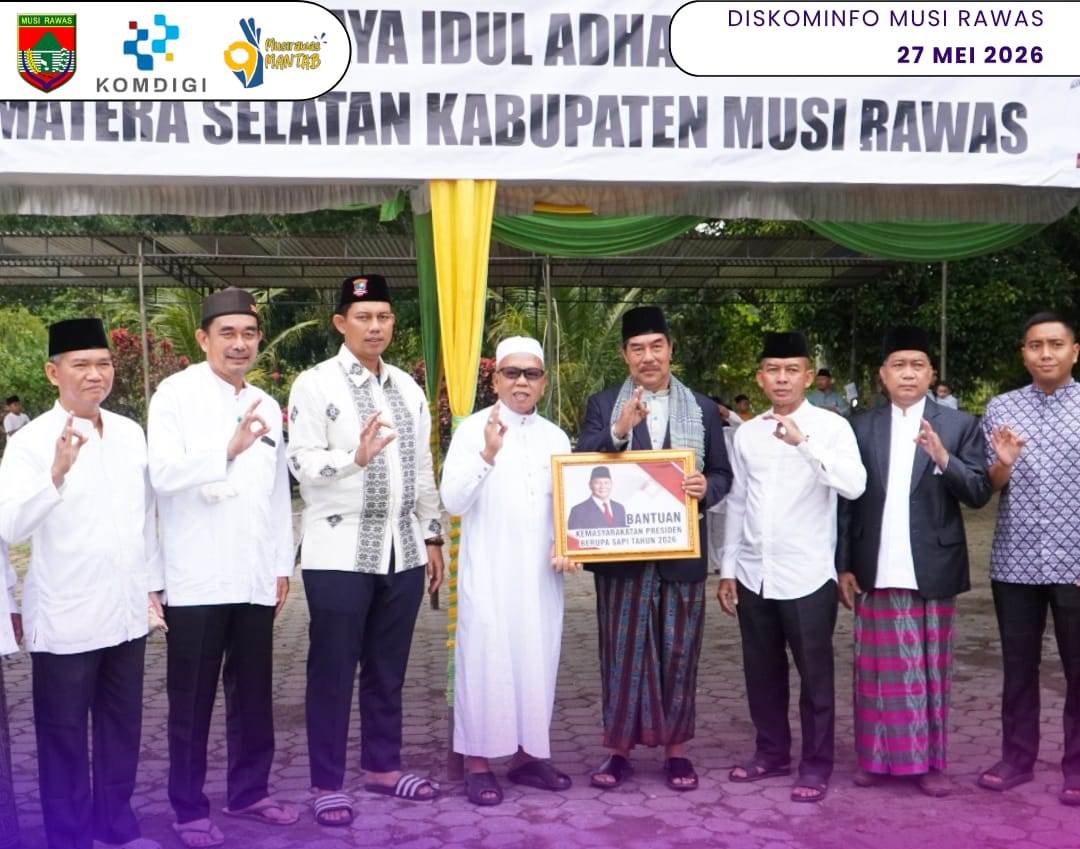 Sholat Idul Adha 1447 H di Musi Rawas, Sekda Serahkan Sapi Kurban Presiden Prabowo