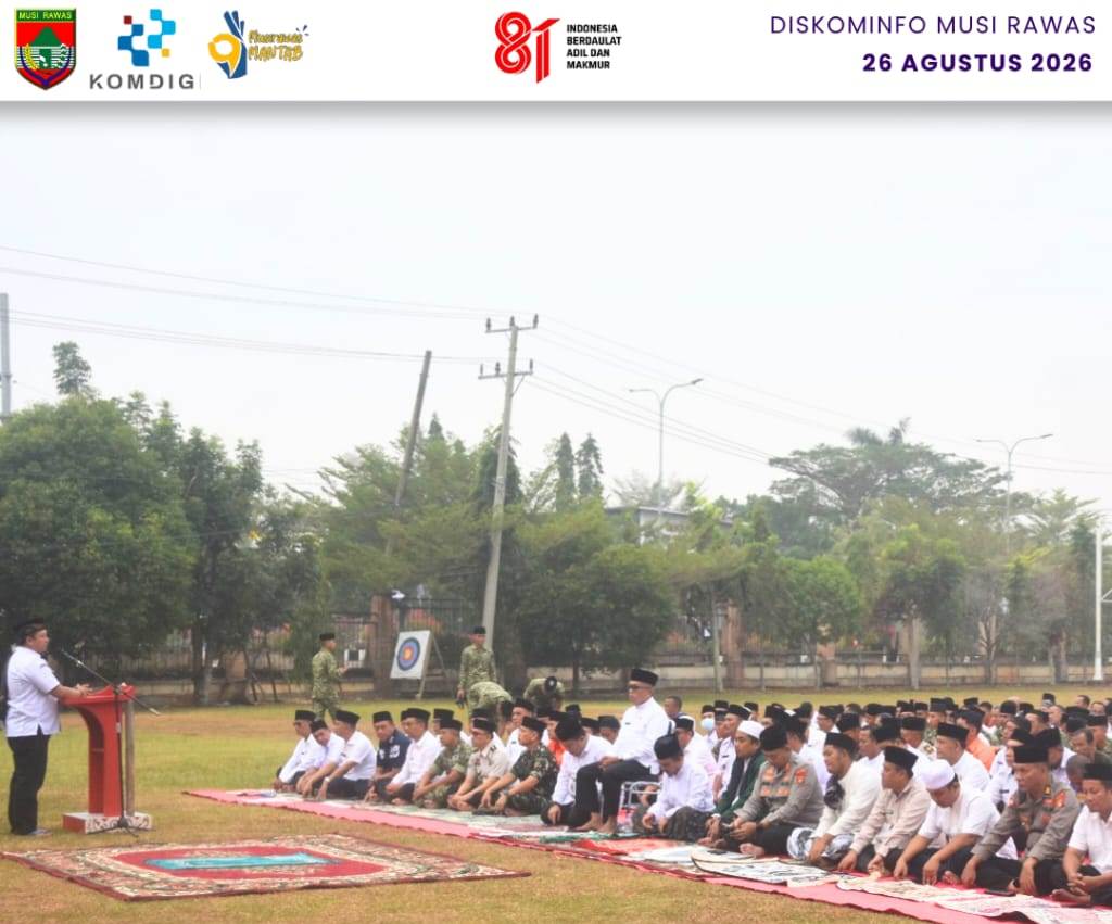 Sekda Musi Rawas Hadiri dan Melaksanakan Shalat Istisqa Bersama Pemerintah Kabupaten Musi Rawas