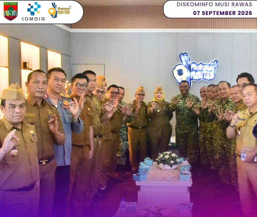 Bupati Musi Rawas, Hj. Ratna Machmud Terima Audiensi Tim Satgas Karhutla Mabes TNI