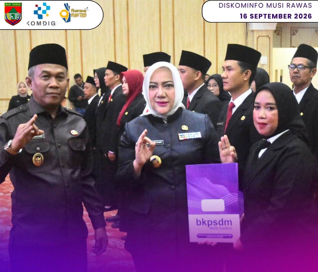 Bupati Musi Rawas Lantik Guru Dalam Jabatan Kepala Sekolah se- Kabupaten Musi Rawas